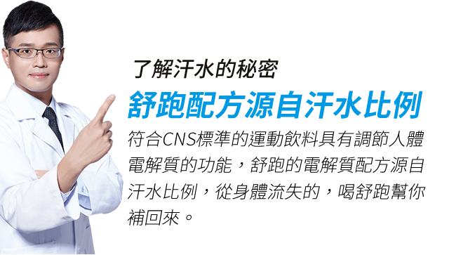 舒跑配方源自汗水比例